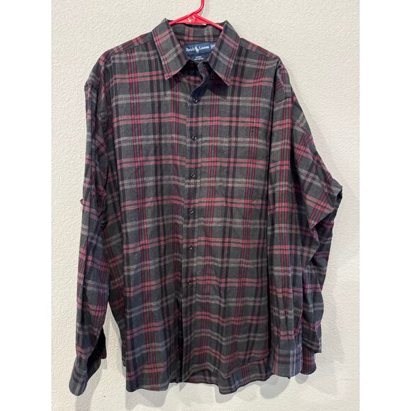 Ralph Lauren XXL Red and Black Checkered Long-Sleeve Shirt - Picture 1 of 5